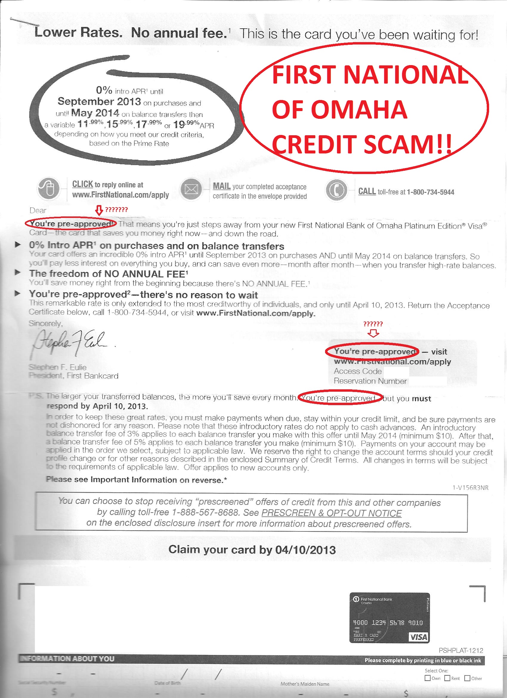 Ripoff Report > First National Bank of Review Omaha