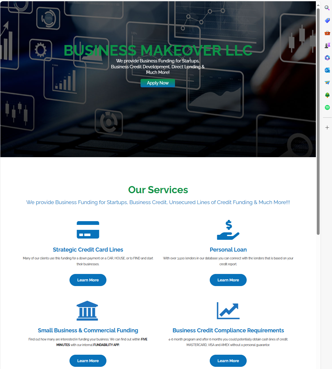 Business Makeover, LLC Website Home